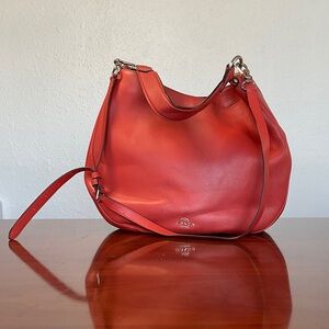 Coach :orange Leather Shoulder Bag